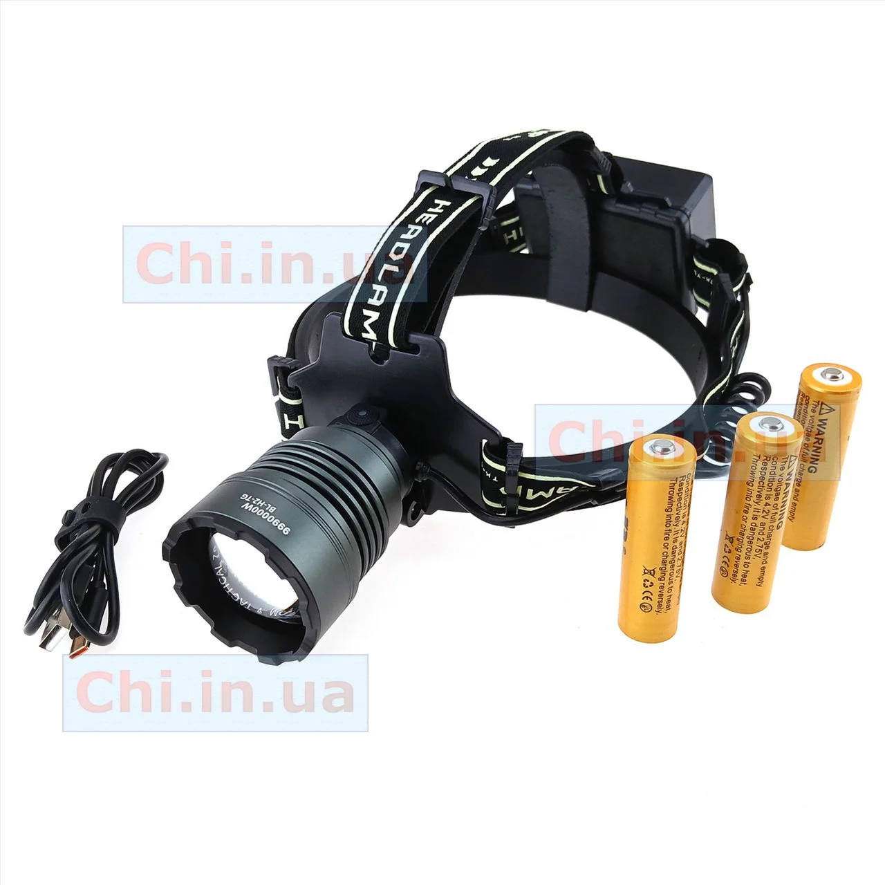 Корзинка налобного фонаря BL-H2-TG-60W белый и красный светодиоды