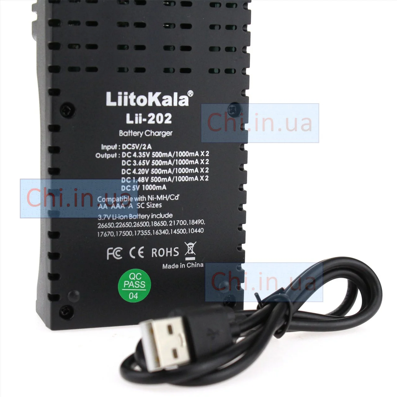 Ток зарядки LiitoKala Lii-202 0.5A и 1A