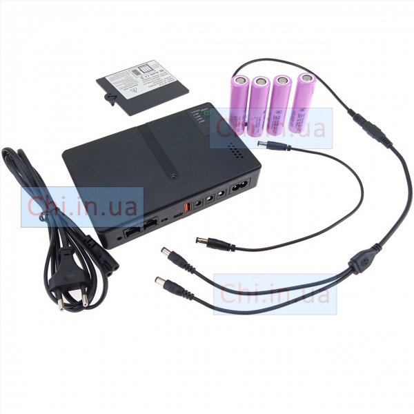 Бесперебойник ИБП UPS DC1018L Type-C для Wi-Fi роутера и оптики 5/9/12 В, USB Type-C, PoE + 4xSamsung 35E