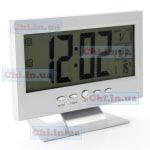 Часы, будильник DS-8082 с подсветкой цифровые Серебряные