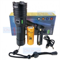 Ручной фонарь COBA CB-633-4 TG 1×26650 Type-C, 4 цвета свечения (белый, синий, жёлтый, красный), зум