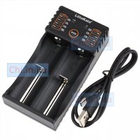 Зарядное устройство LiitoKala Lii-202 на 2 аккумулятора Li-ion, LiFePO4, Ni-MH/Ni-Cd, 0.5-1A, Power Bank